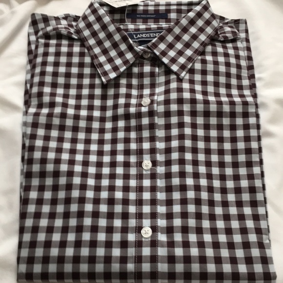 Lands’ End Button Front Dress Shirt in SZ 2 - Picture 2 of 6